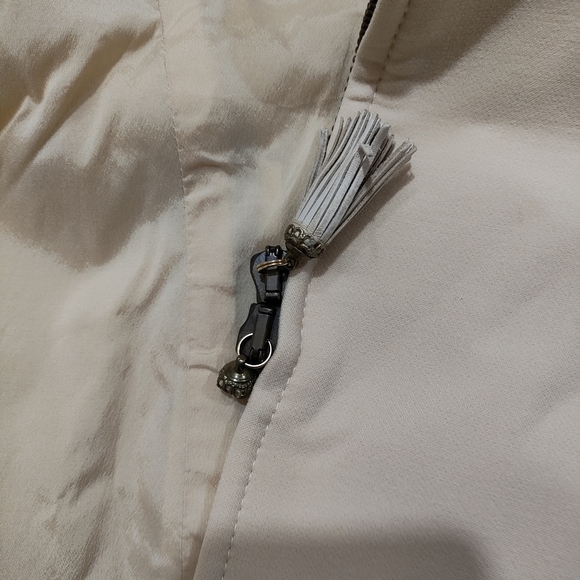 Versace Women's Beige Full Zip Wool Jacket Wrstern - Picture 12 of 12